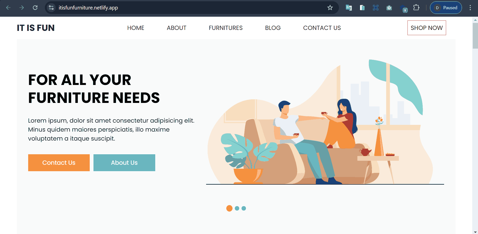 Furniture Shop Website - E-Commerce